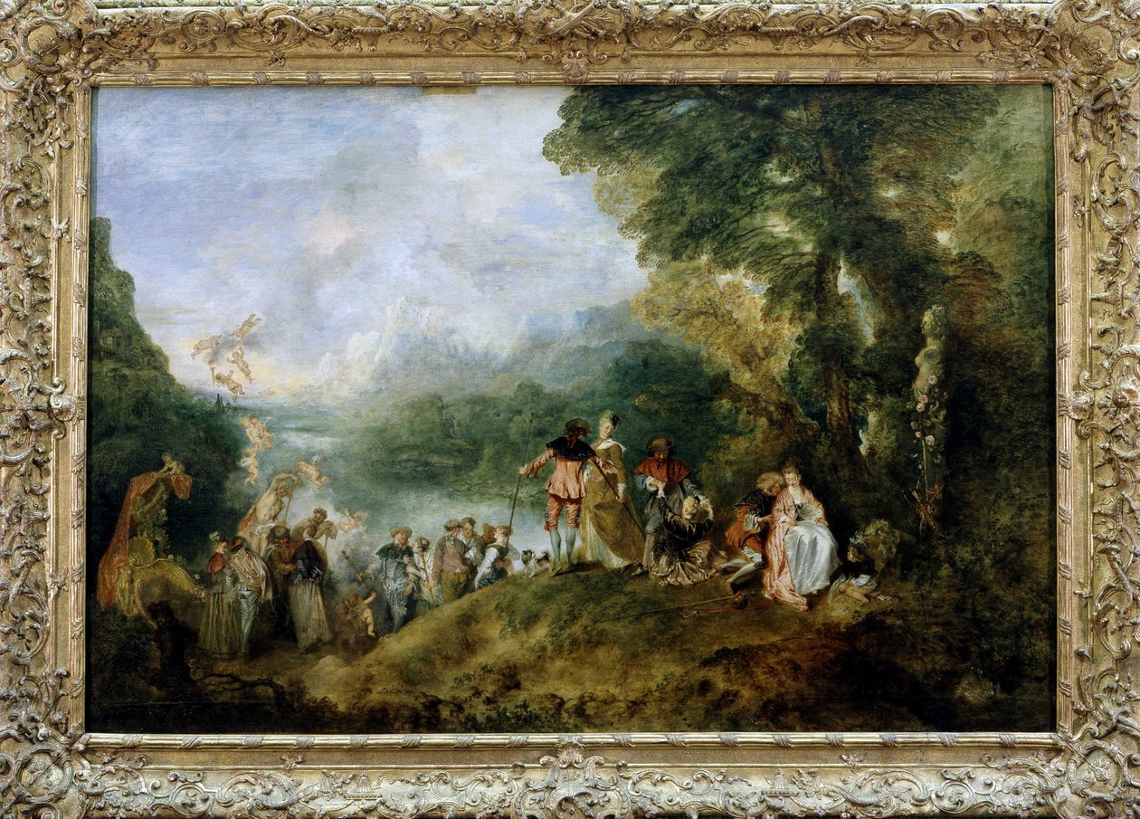 Embarque para Citera o Peregrinación a la isla de Citera por Antoine Watteau de Jean Antoine Watteau