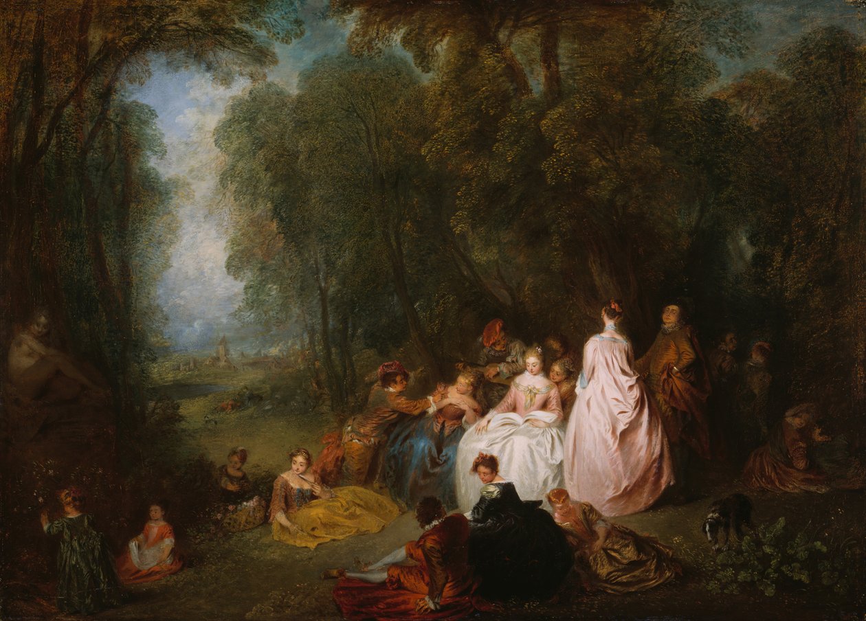 Reunión pastoral Fête champêtre, 171821 de Jean Antoine Watteau