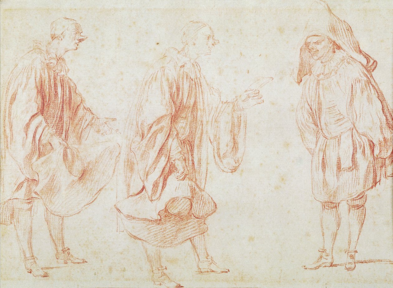 Actores italianos de Jean Antoine Watteau
