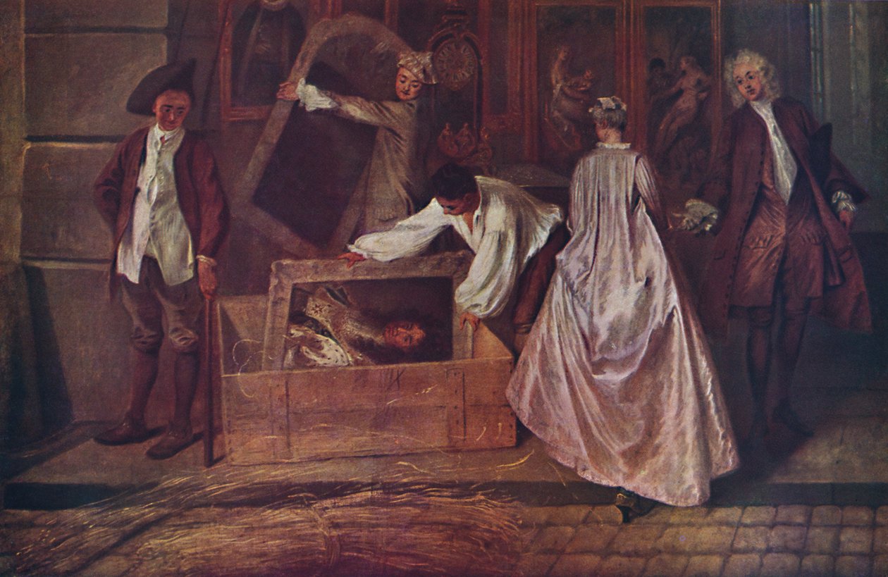 LEnseigne de Gersaint fragmento de Jean Antoine Watteau