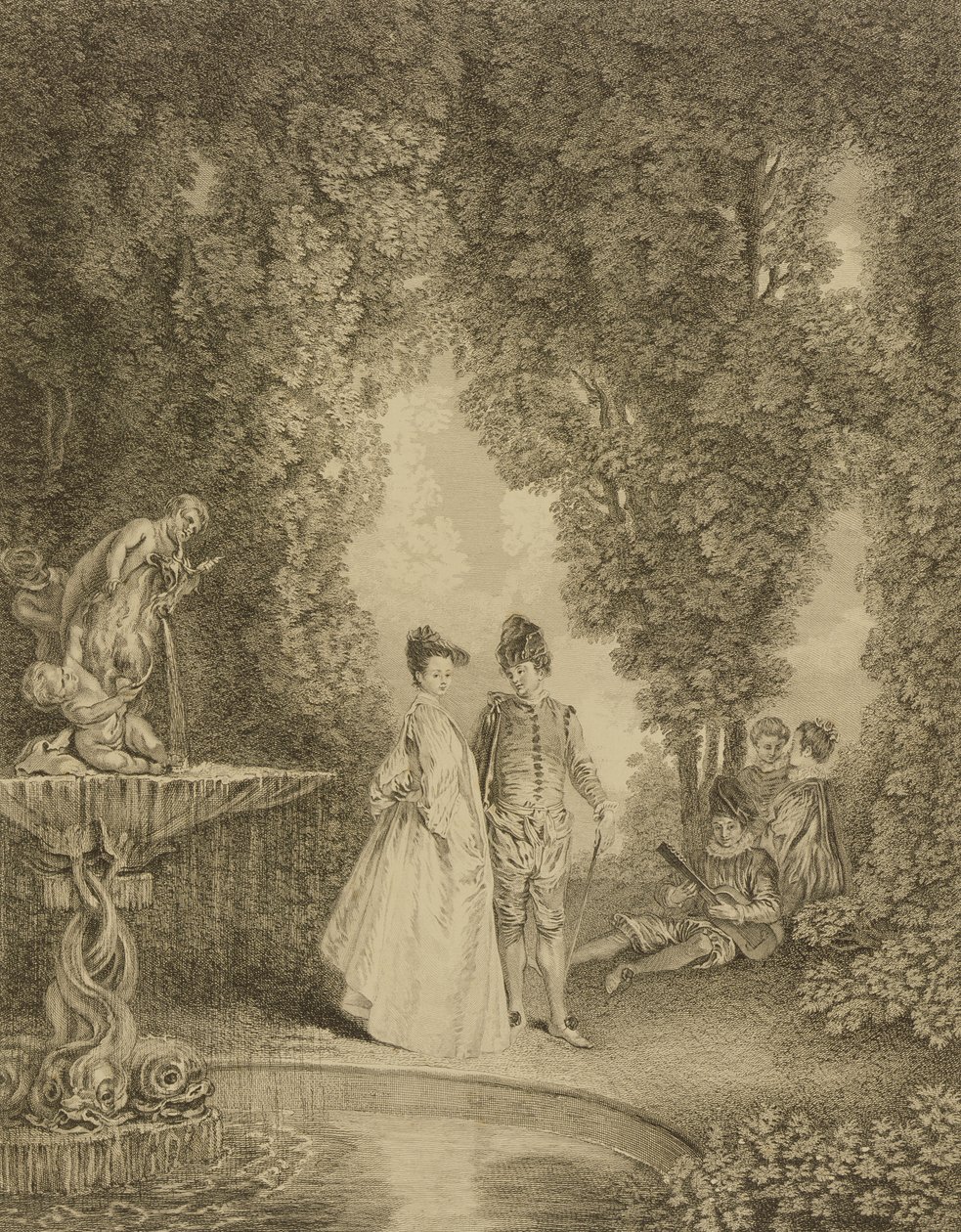 La Cascada de Jean Antoine Watteau
