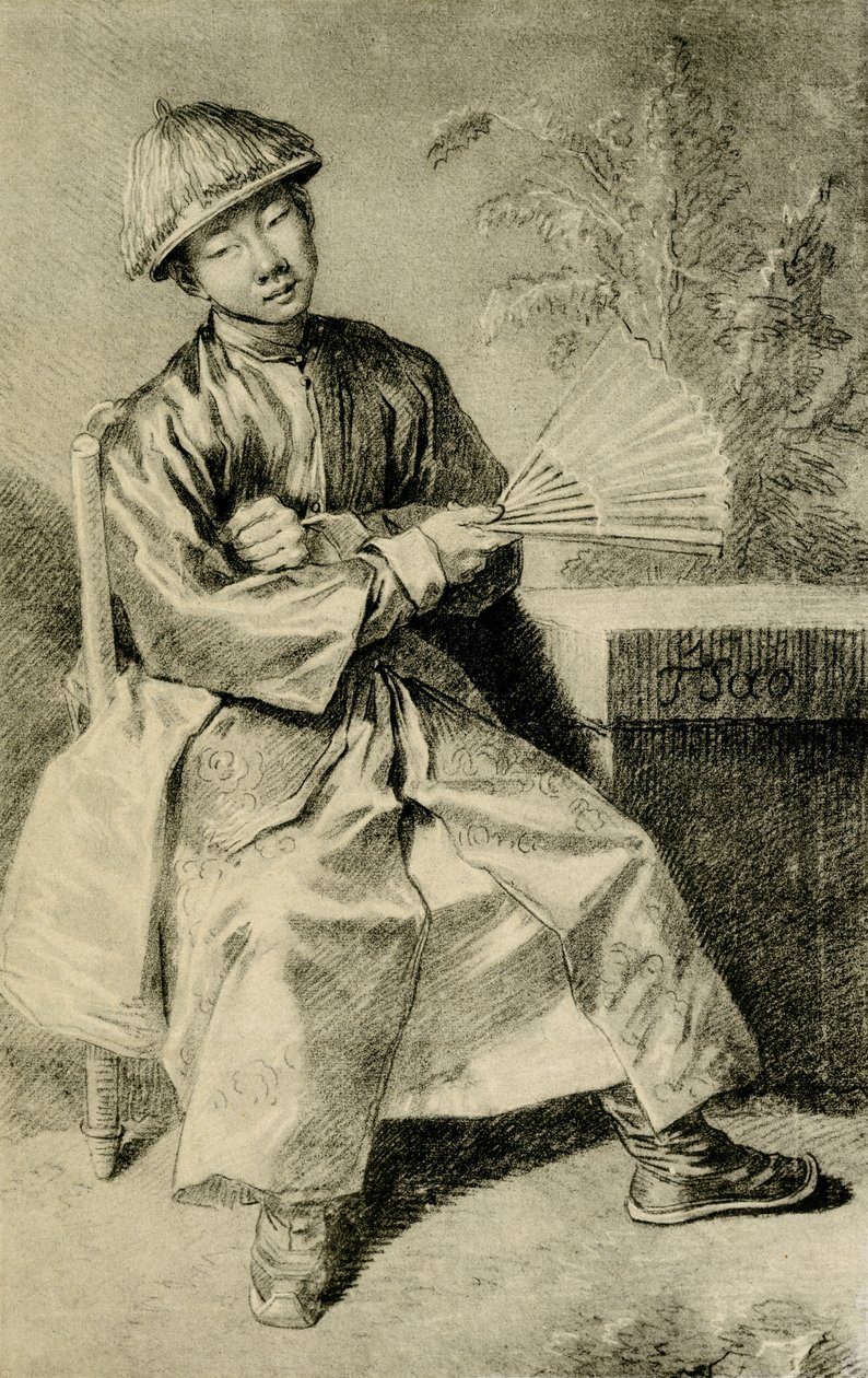 Retrato de TSao chino de Jean Antoine Watteau