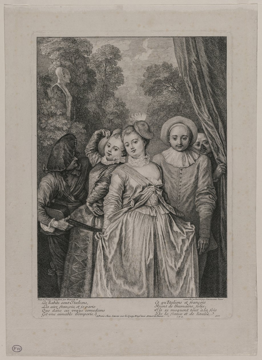 La ropa es italiana. de Jean Antoine Watteau