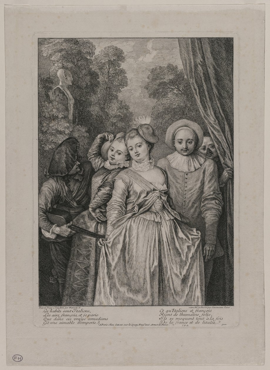 La ropa es italiana de Jean Antoine Watteau