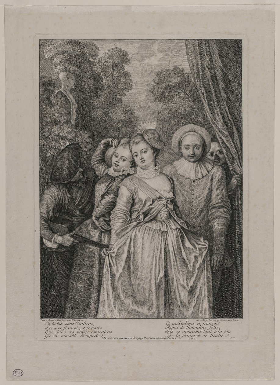 La Ropa es Italiana, 1715-1716 de Jean Antoine Watteau