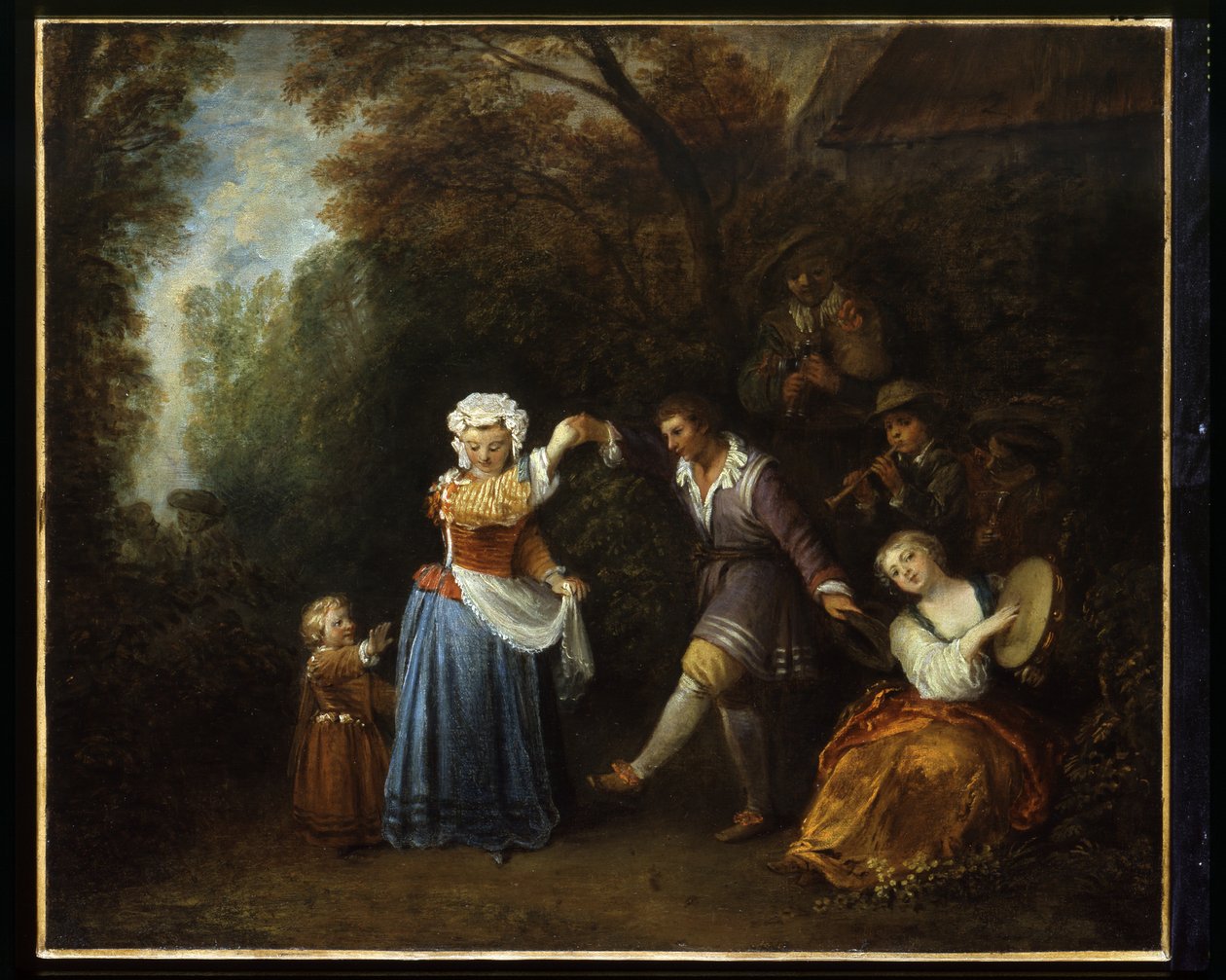 El baile del campo (óleo sobre lienzo) de Jean Antoine Watteau