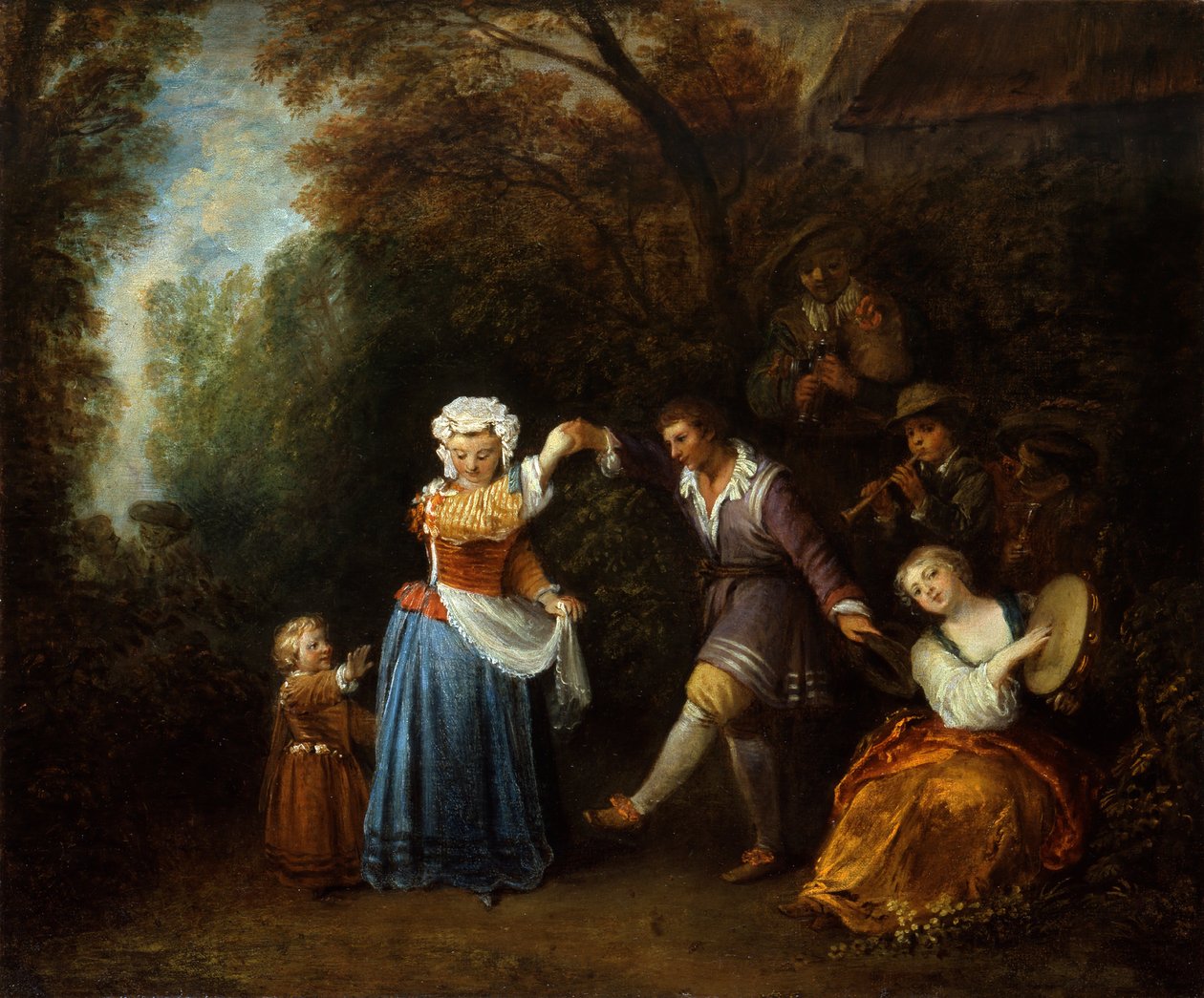 El baile del campo de Jean Antoine Watteau