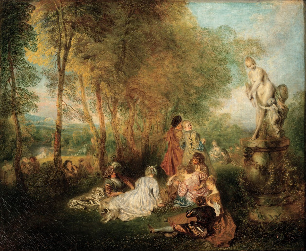 La fiesta del amor, ca. 1718-1719 de Jean Antoine Watteau