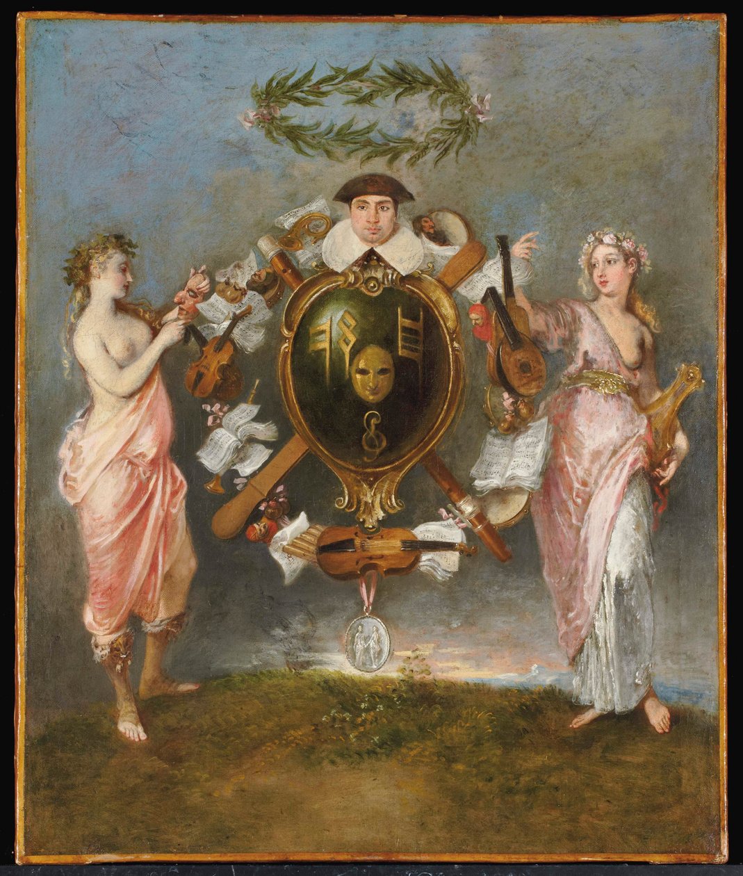 La unión de la comedia y la música de Jean Antoine Watteau