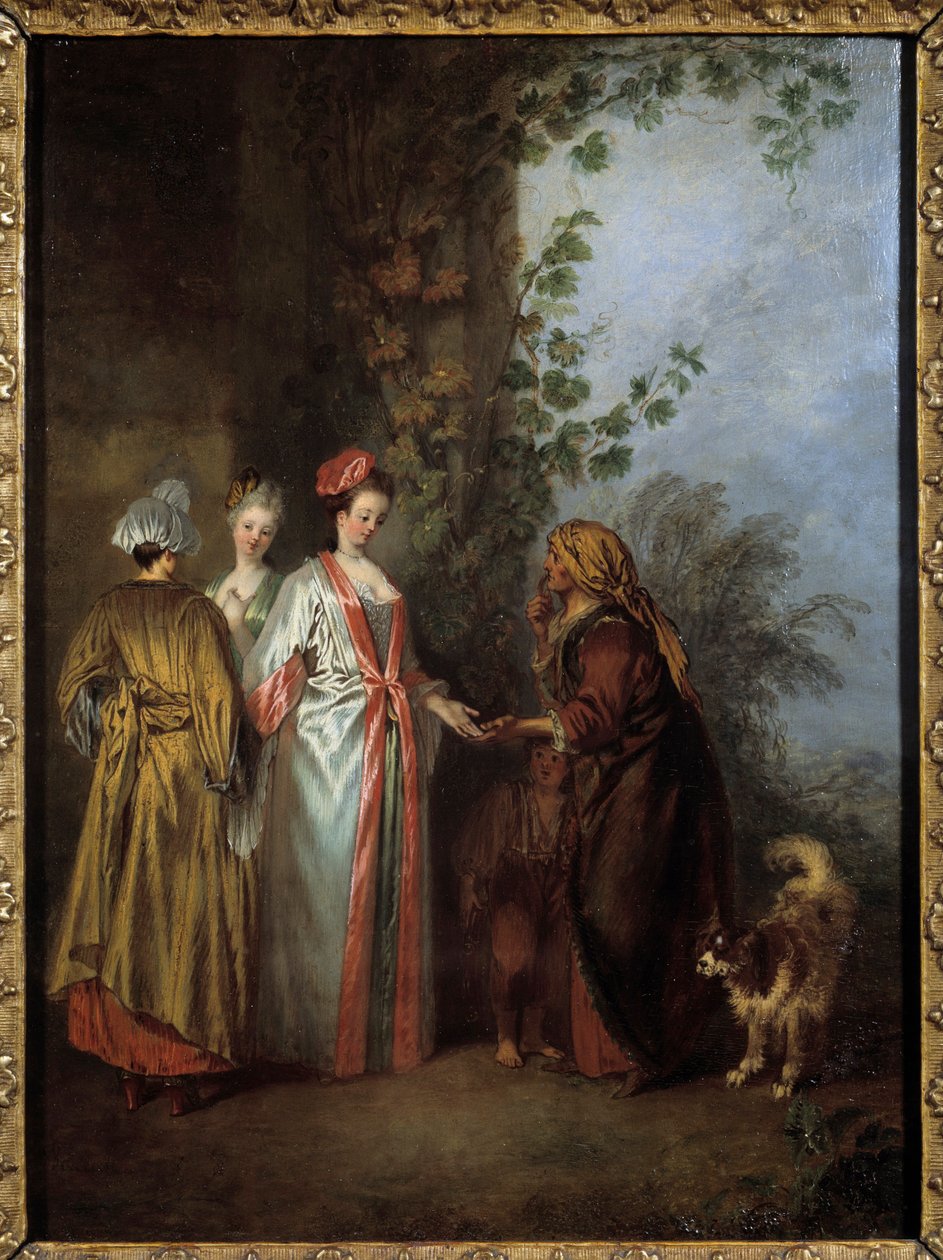 La adivina de Jean Antoine Watteau