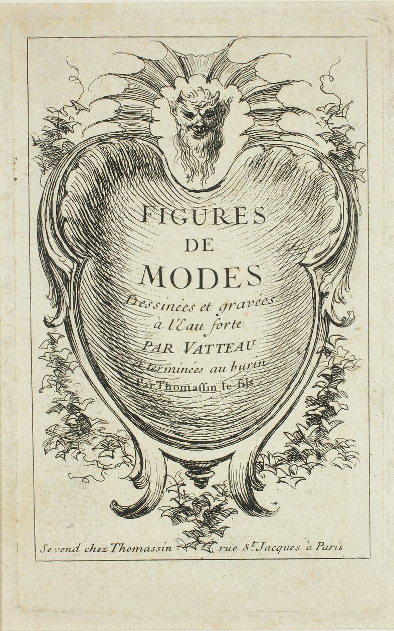 Portada, de Figures de modes de Jean Antoine Watteau