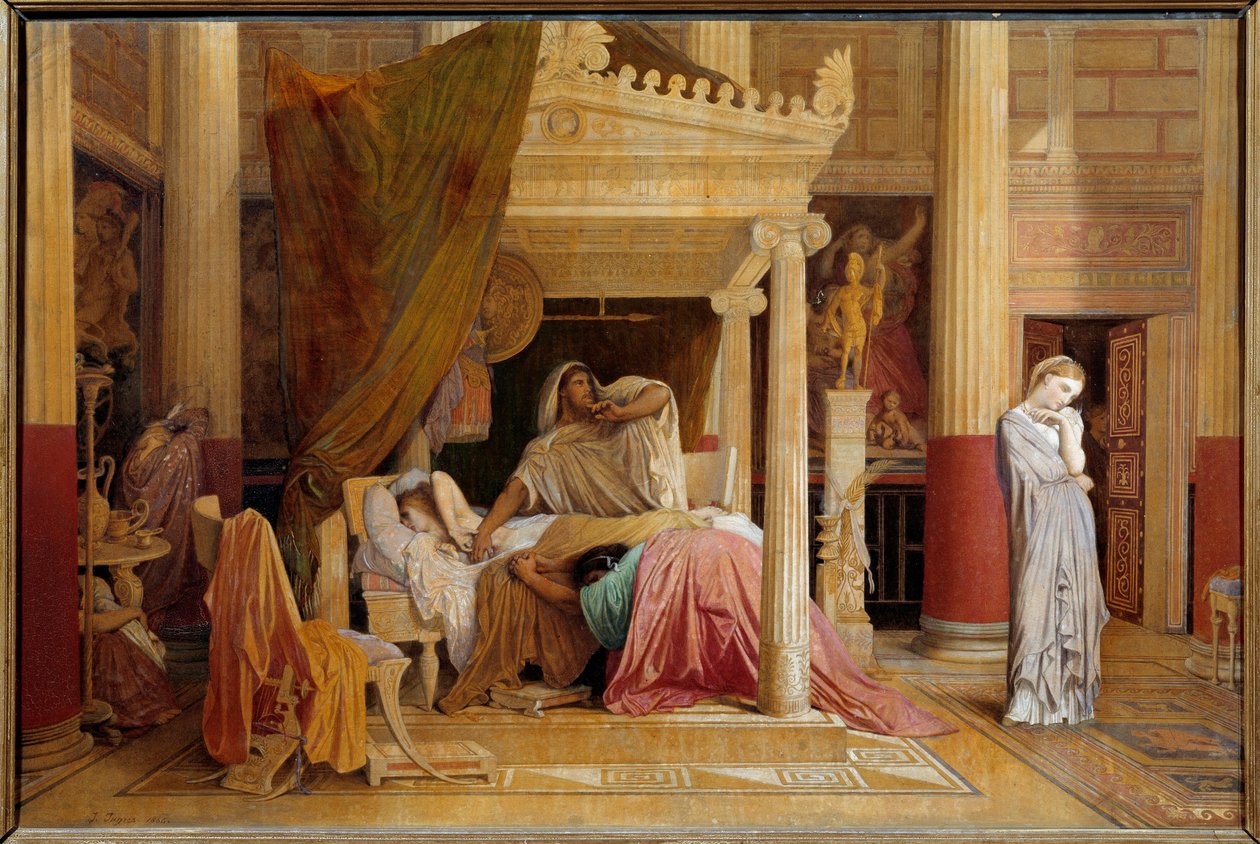 La enfermedad de Antíoco o Antíoco y Estratonice de Jean Auguste Dominique (after) Ingres