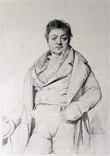 Retrato de un hombre de Jean Auguste Dominique (after) Ingres