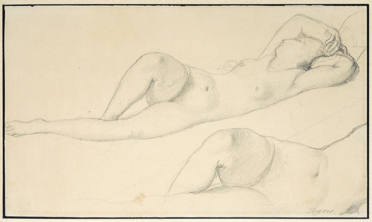 Desnudo femenino reclinado de Jean Auguste Dominique Ingres