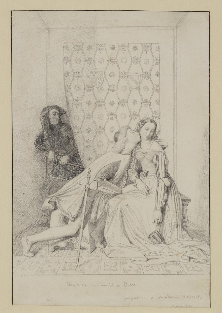 Francesca da Rimini y Paolo de Jean Auguste Dominique Ingres