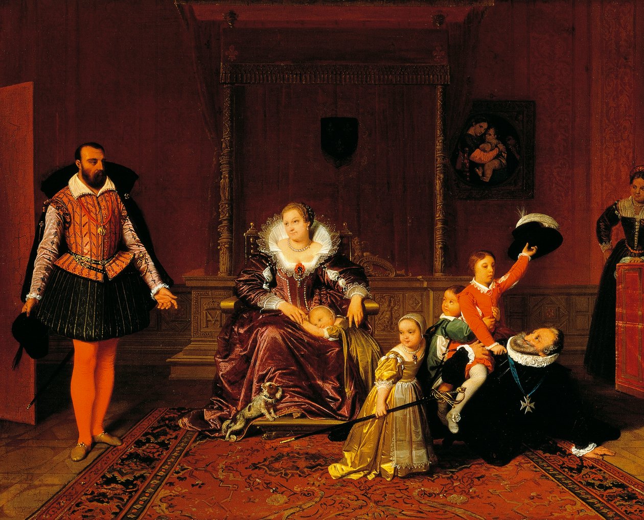 Enrique IV sorprendido por el embajador español mientras juega con sus hijos, por Jean Auguste Dominique Ingres (1780-1867). de Jean Auguste Dominique Ingres