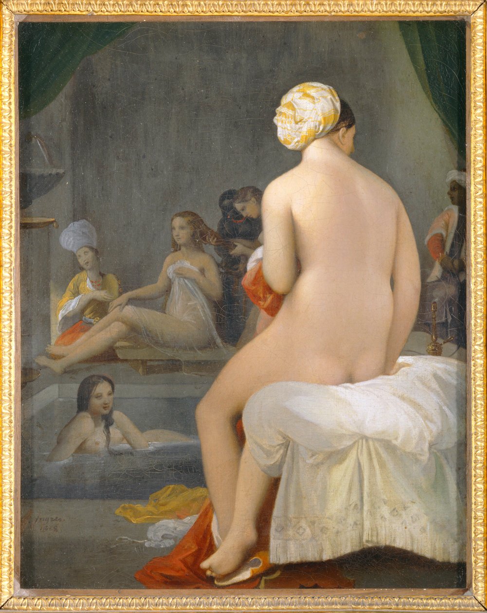 La petite baigneuse. Interieur de harem - La bañista. Interior de un harén. 1828 ... de Jean Auguste Dominique Ingres