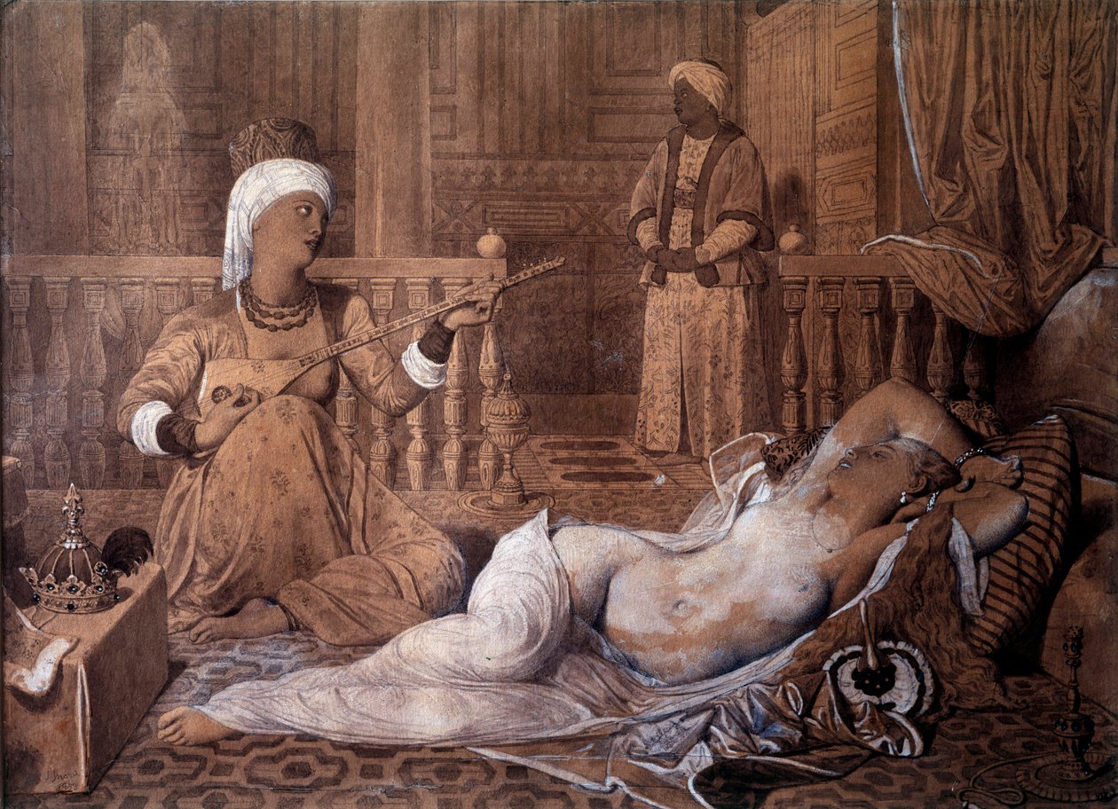 Odalisca con esclavo de Jean Auguste Dominique Ingres
