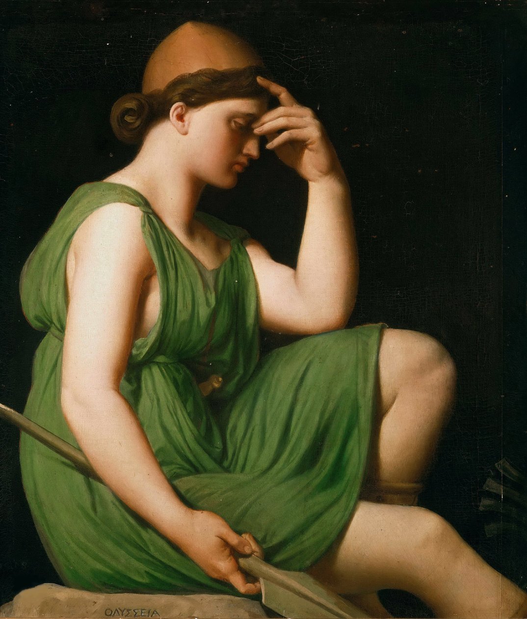 Odiseo. Estudio para el Triunfo de Homero, c. 1850 de Jean Auguste Dominique Ingres