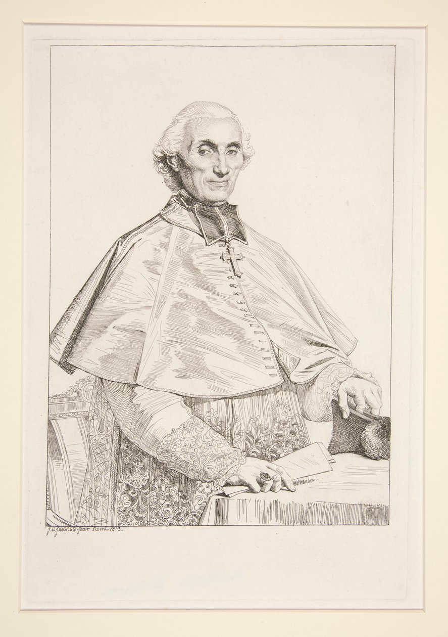 Retrato de Gabriel Courtois de Pressigny de Jean Auguste Dominique Ingres