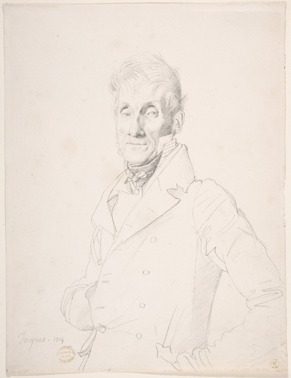 Retrato de un hombre de Jean Auguste Dominique Ingres