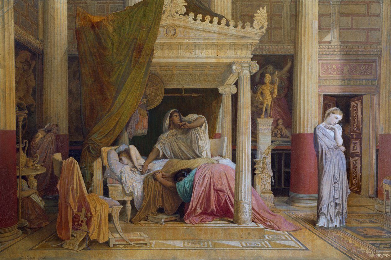 Stratonice o la enfermedad de Antíoco, de Jean Auguste Dominique Ingres (1780-1867) de Jean Auguste Dominique Ingres