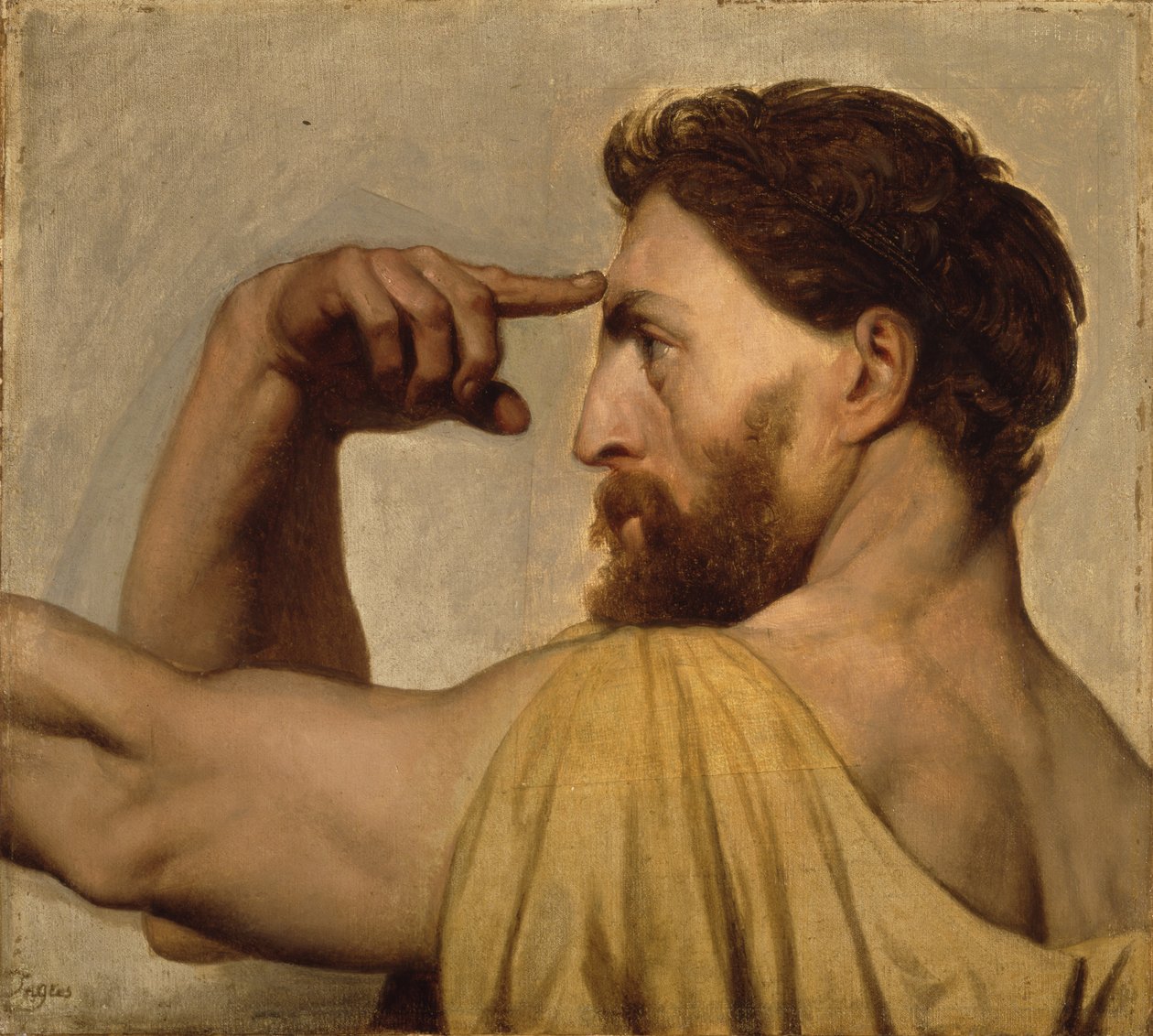 Estudio para Fidias en la Apoteosis de Homero, 1827 de Jean Auguste Dominique Ingres
