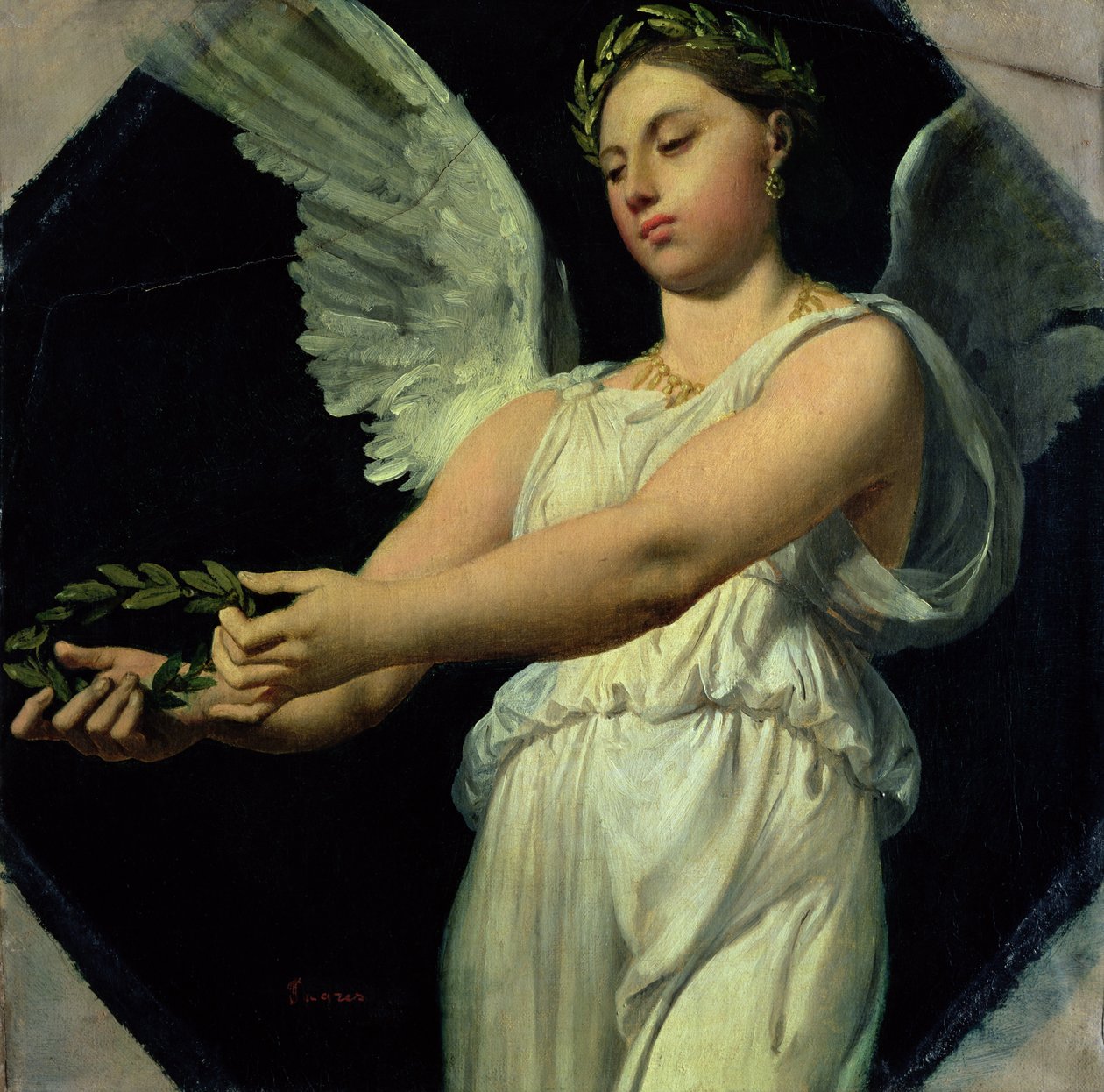 Estudio de la Victoria para la Apoteosis de Homero, 1826-27 de Jean Auguste Dominique Ingres