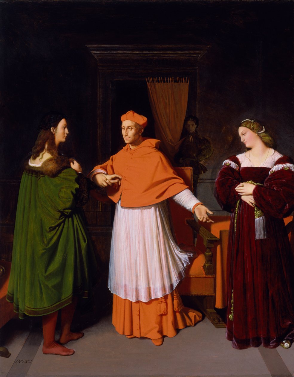 Los esponsales de Rafael y la sobrina del cardenal Bibbiena de Jean Auguste Dominique Ingres