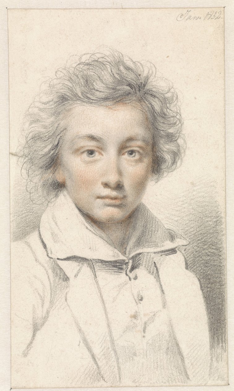Retrato de un joven de Jean Augustin Daiwaille