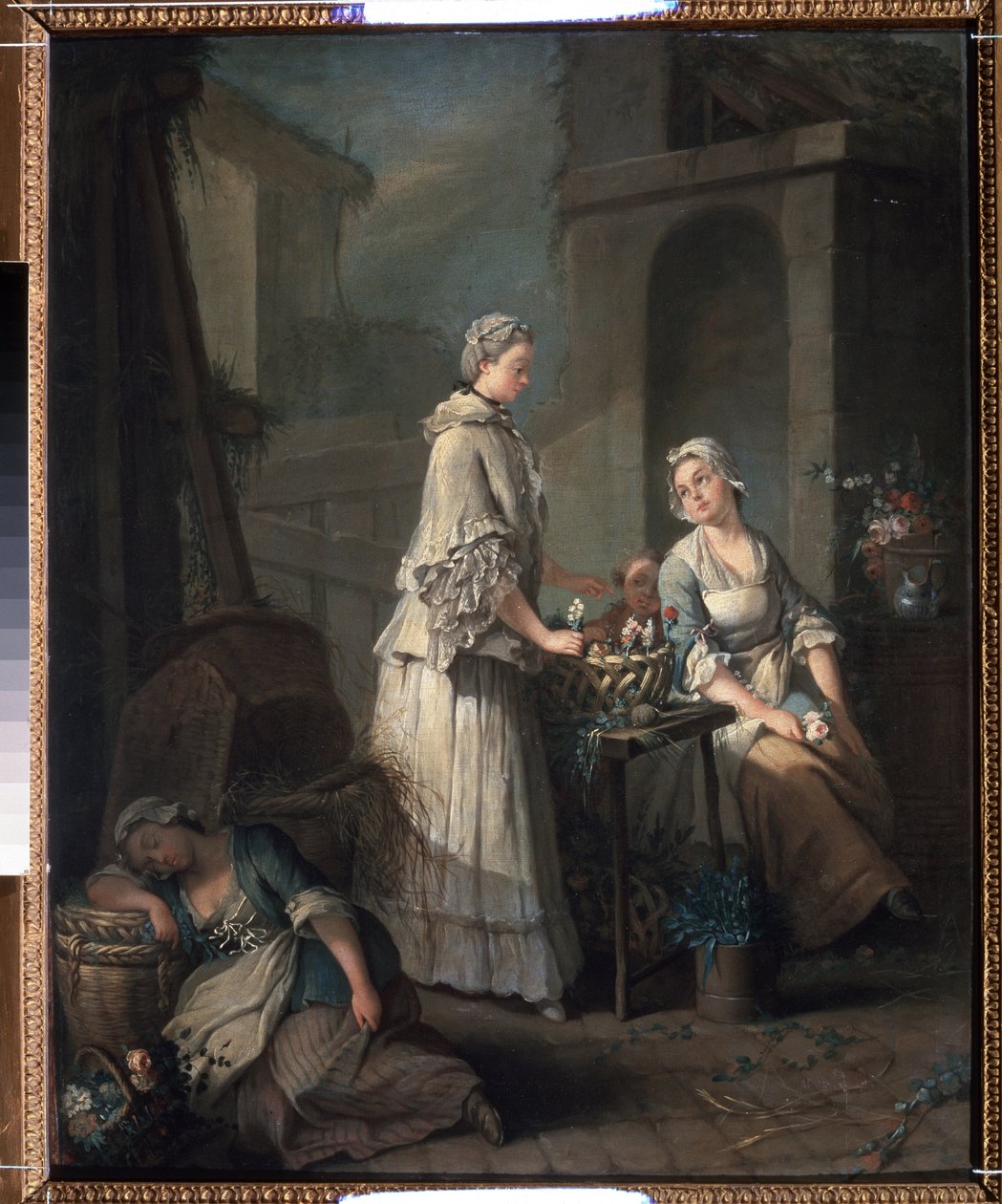 ""La niña de las flores"" (Una niña de las flores) Pintura de Jean-Baptiste (Jean Baptiste) Charpentier (1728-1806) 1795-1799 Museo Pushkin, Moscú de Jean Baptiste Charpentier