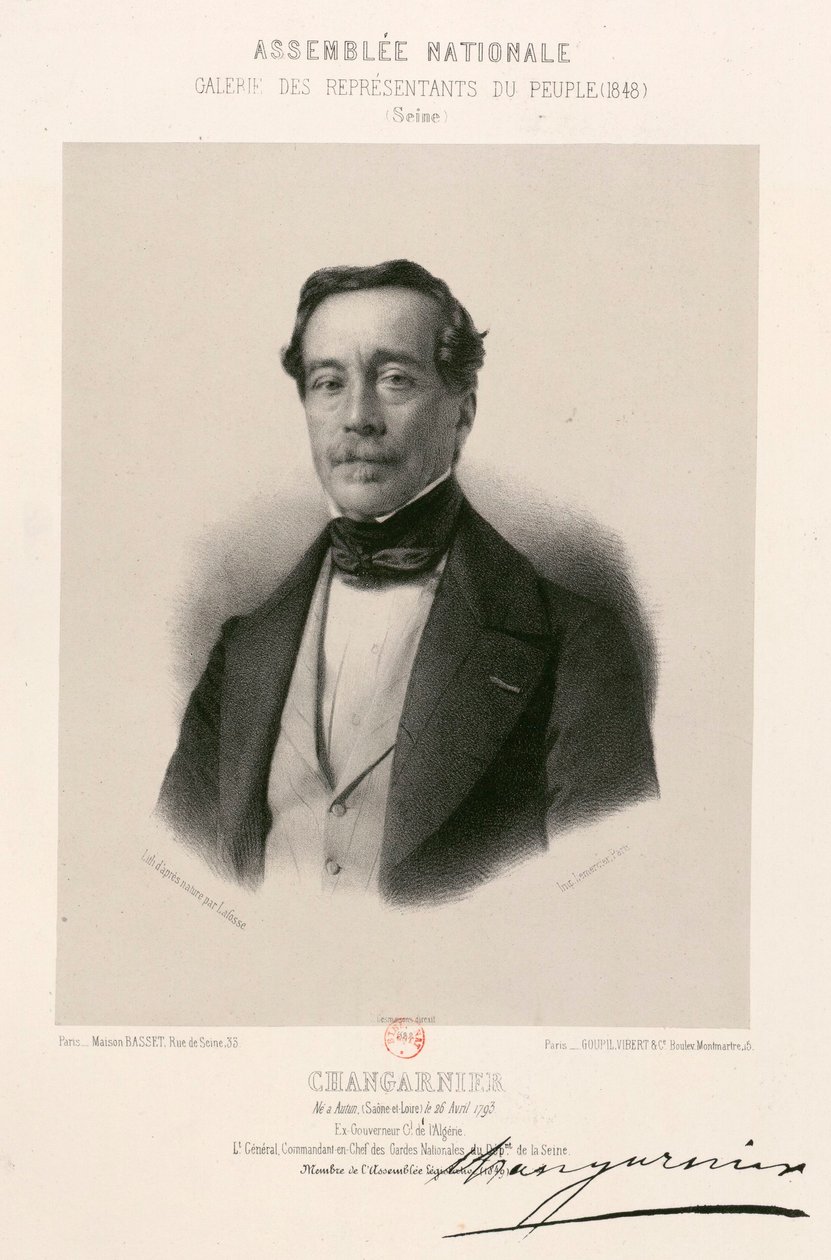 Asamblea Nacional, tribuna de los representantes del pueblo - Nicolas Changarnier de Jean Baptiste Adolphe Lafosse