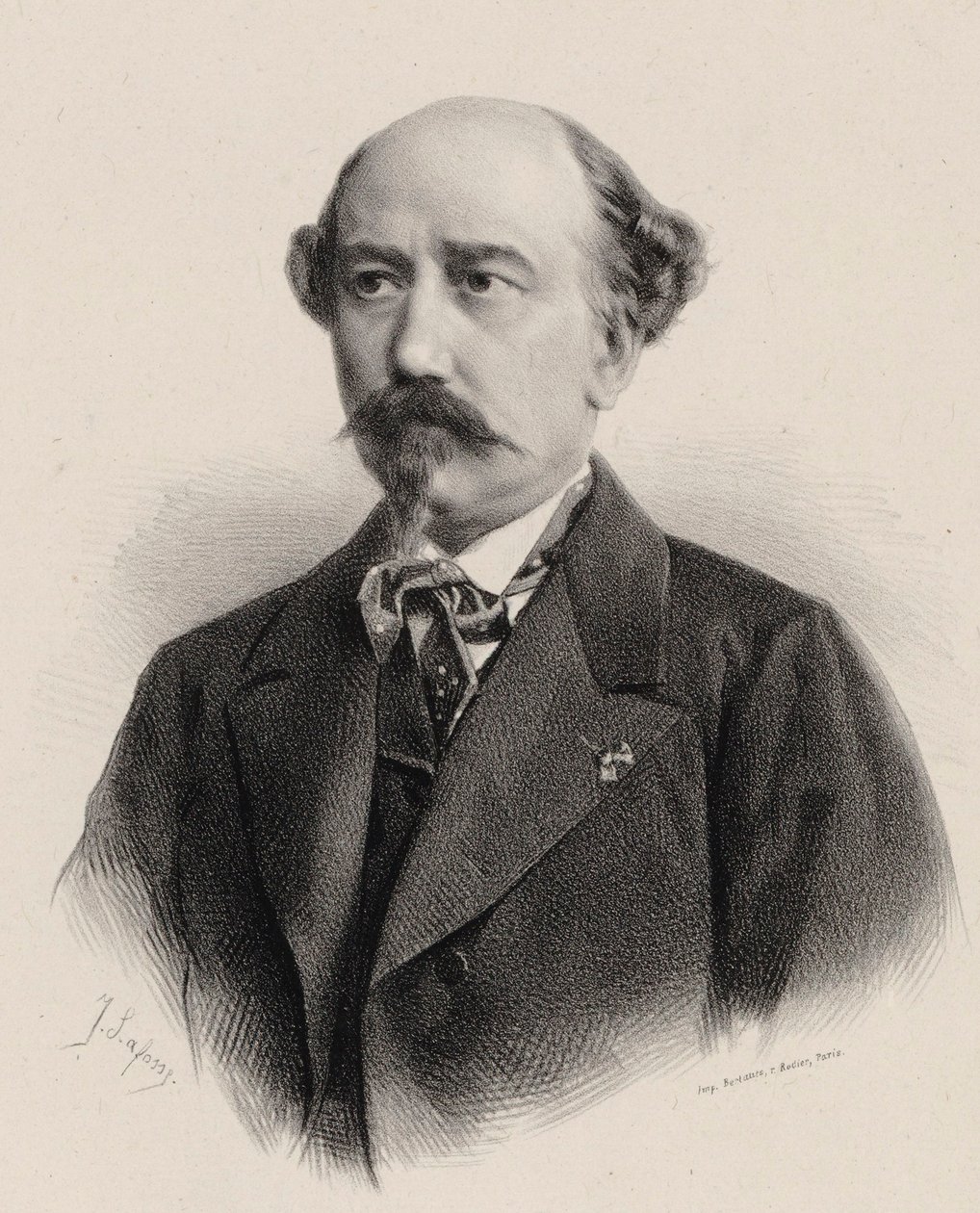 Retrato del compositor Aimé Maillart 1817-1871 de Jean Baptiste Adolphe Lafosse