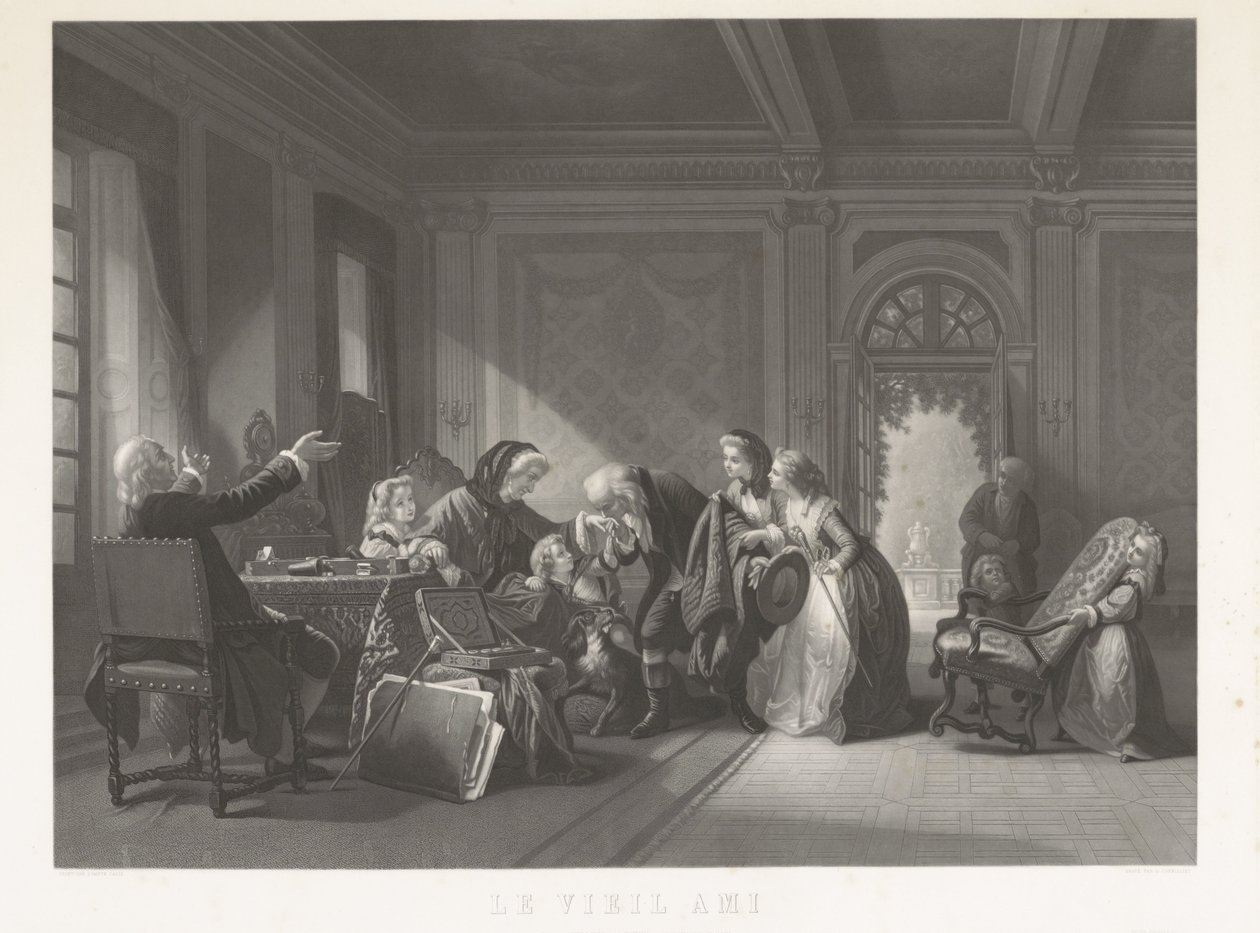 El viejo amigo (título sobre el objeto) de Jean Baptiste Alfred Cornilliet