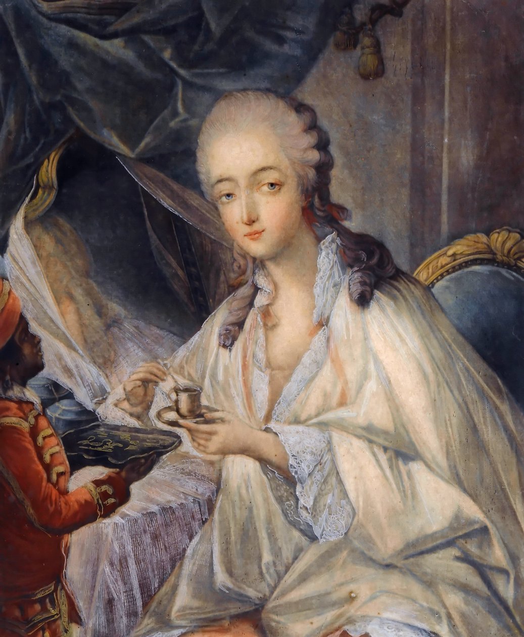 Jeanne Bécu, condesa Du Barry 1743-1793 con una taza de café de Jean Baptiste André Gautier Dagoty