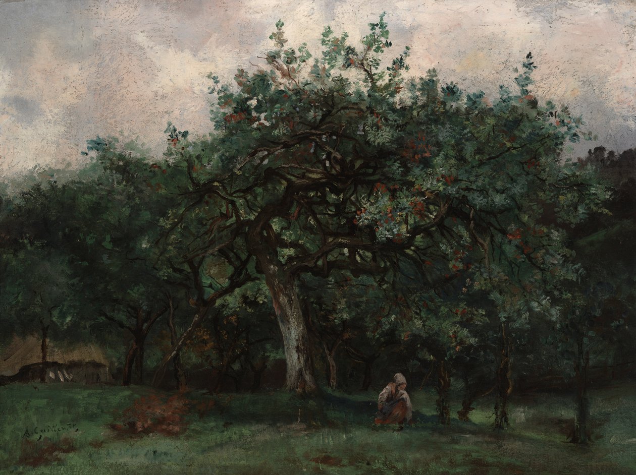 paisaje con niña de Jean Baptiste Antoine Guillemet