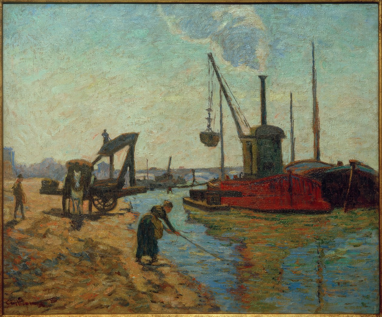 Trabajos en el Puente Nacional de Jean Baptiste Armand Guillaumin