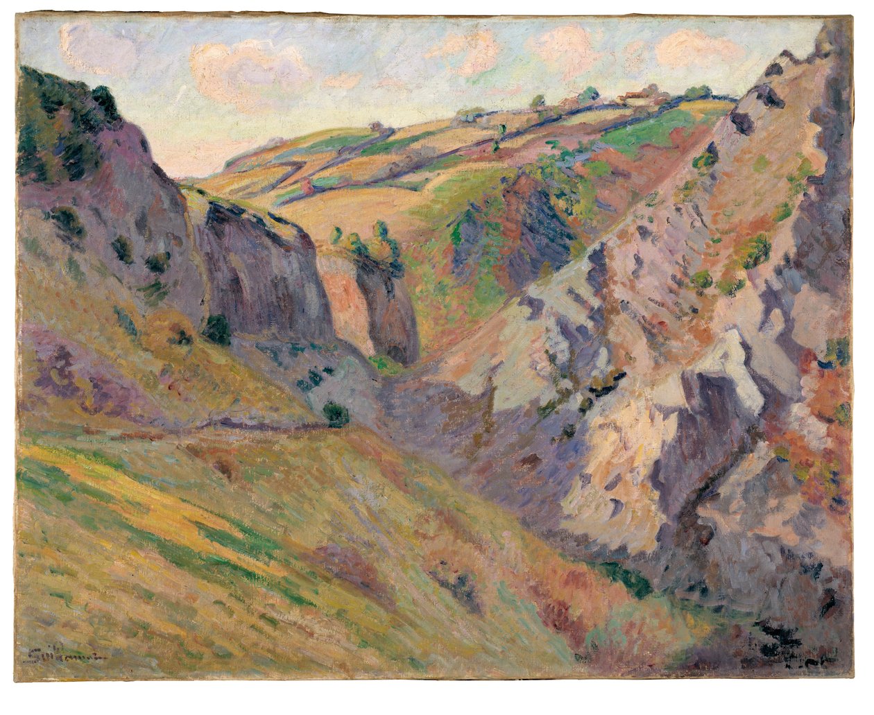 Las cavernas de Prunal cerca de Pontgibaud (óleo sobre lienzo) de Jean Baptiste Armand Guillaumin