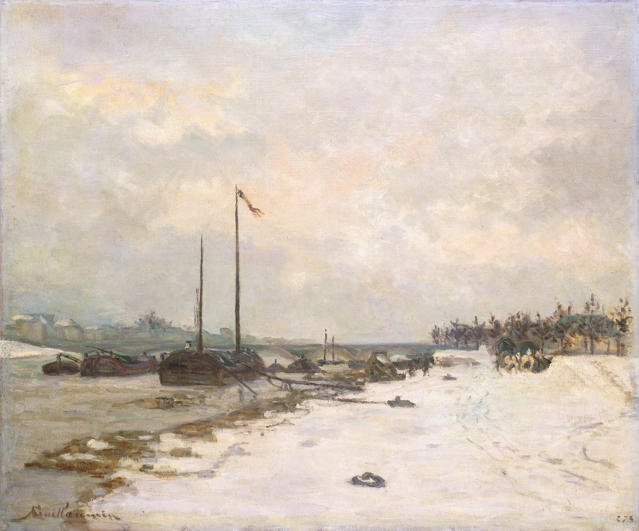 El muelle del Sena en los alrededores de París, 1873 de Jean Baptiste Armand Guillaumin