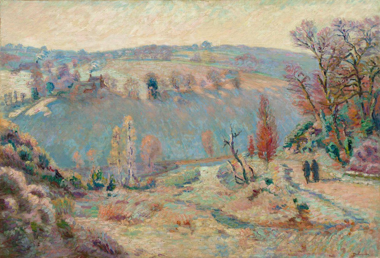 Valle del Sédelle en Pont Charraud: Escarcha blanca, c.1903-11 (óleo sobre tela) de Jean Baptiste Armand Guillaumin