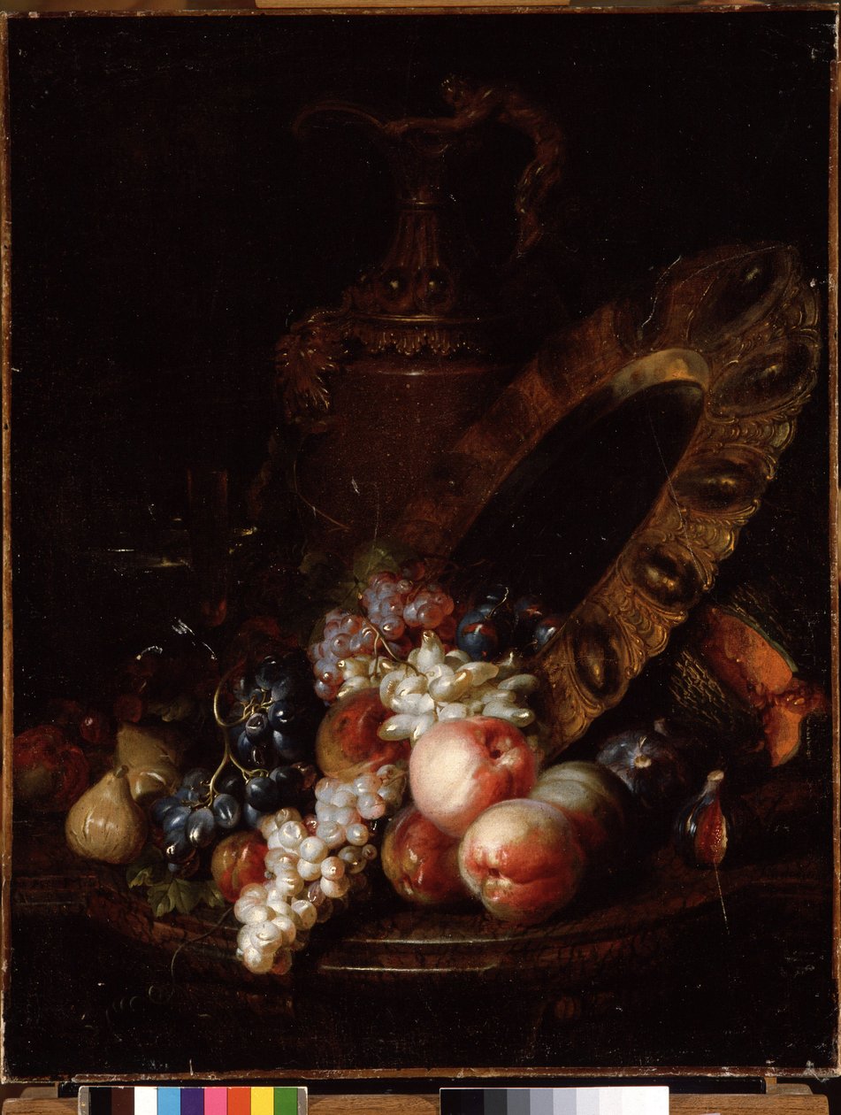 Naturaleza muerta con frutas y objetos preciosos de Jean Baptiste Belin de Fontenay