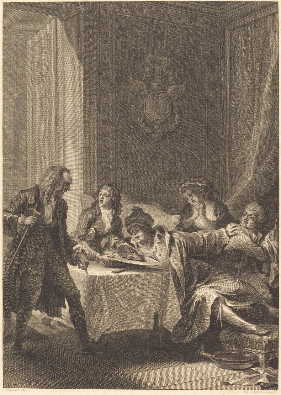 El glotón de Jean Baptiste Blaise Simonet after Jacques Louis François Touzé