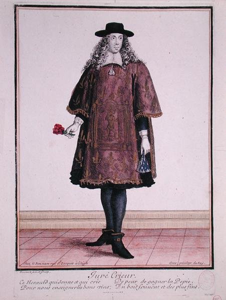 El Pregonero de Beaune, finales del siglo XVII de Jean Baptiste Bonnart