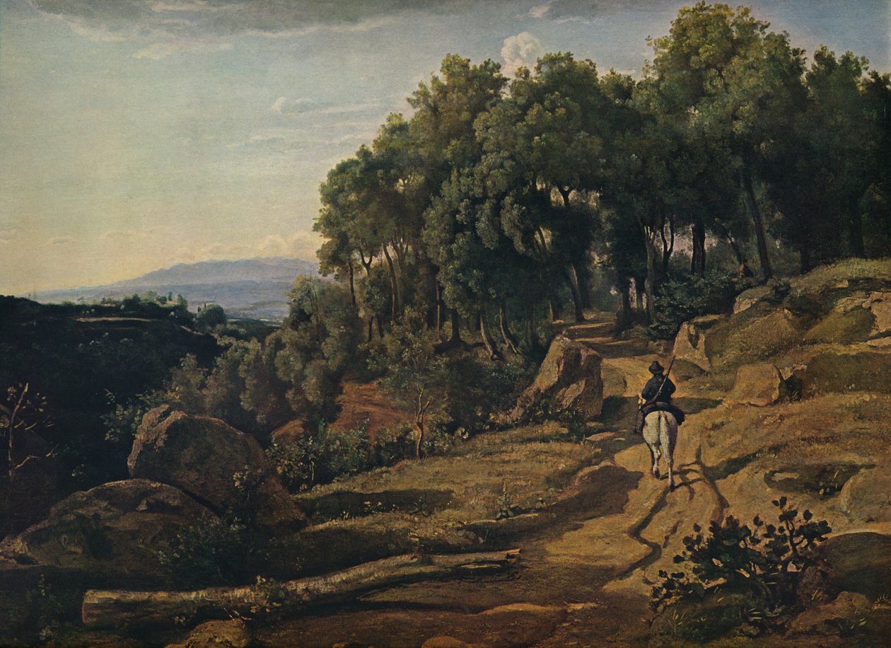 Una vista cerca de Volterra, 1838 de Jean Baptiste Camille Corot