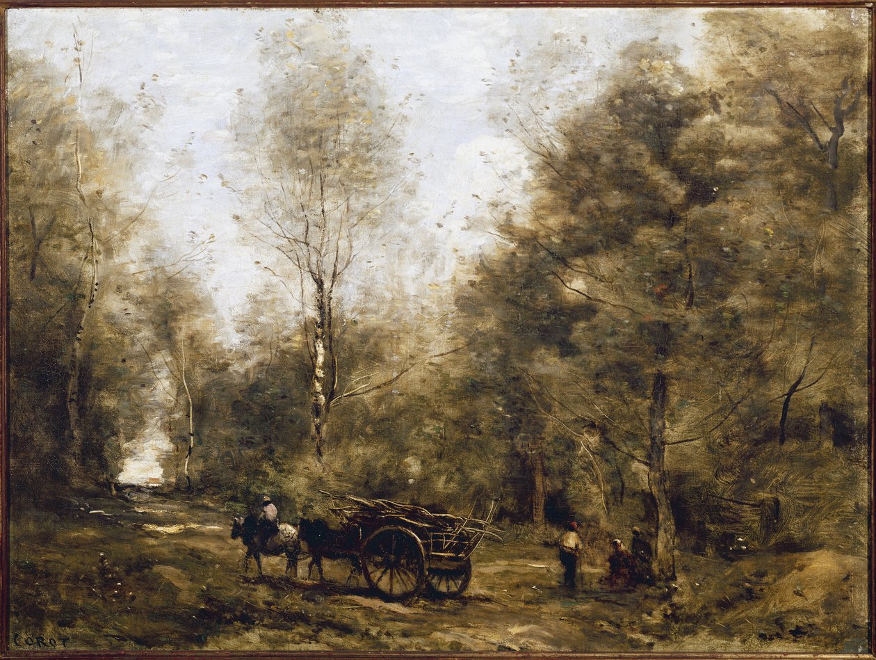 Un camino en los bosques de Wagnonville de Jean Baptiste Camille Corot