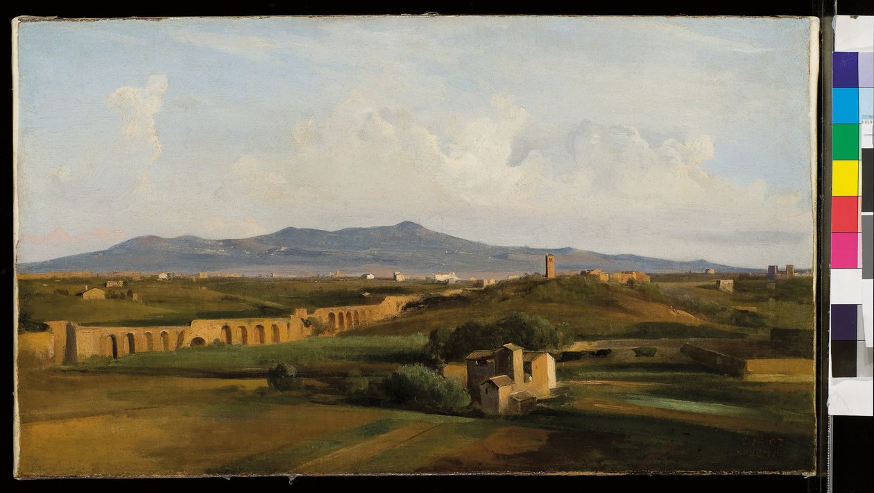 Acueducto en la campiña romana de Jean Baptiste Camille Corot