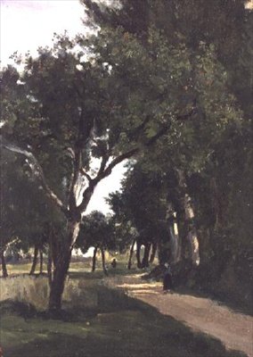 Avenida en el bosque, cerca de Chaville, c.1824 de Jean Baptiste Camille Corot