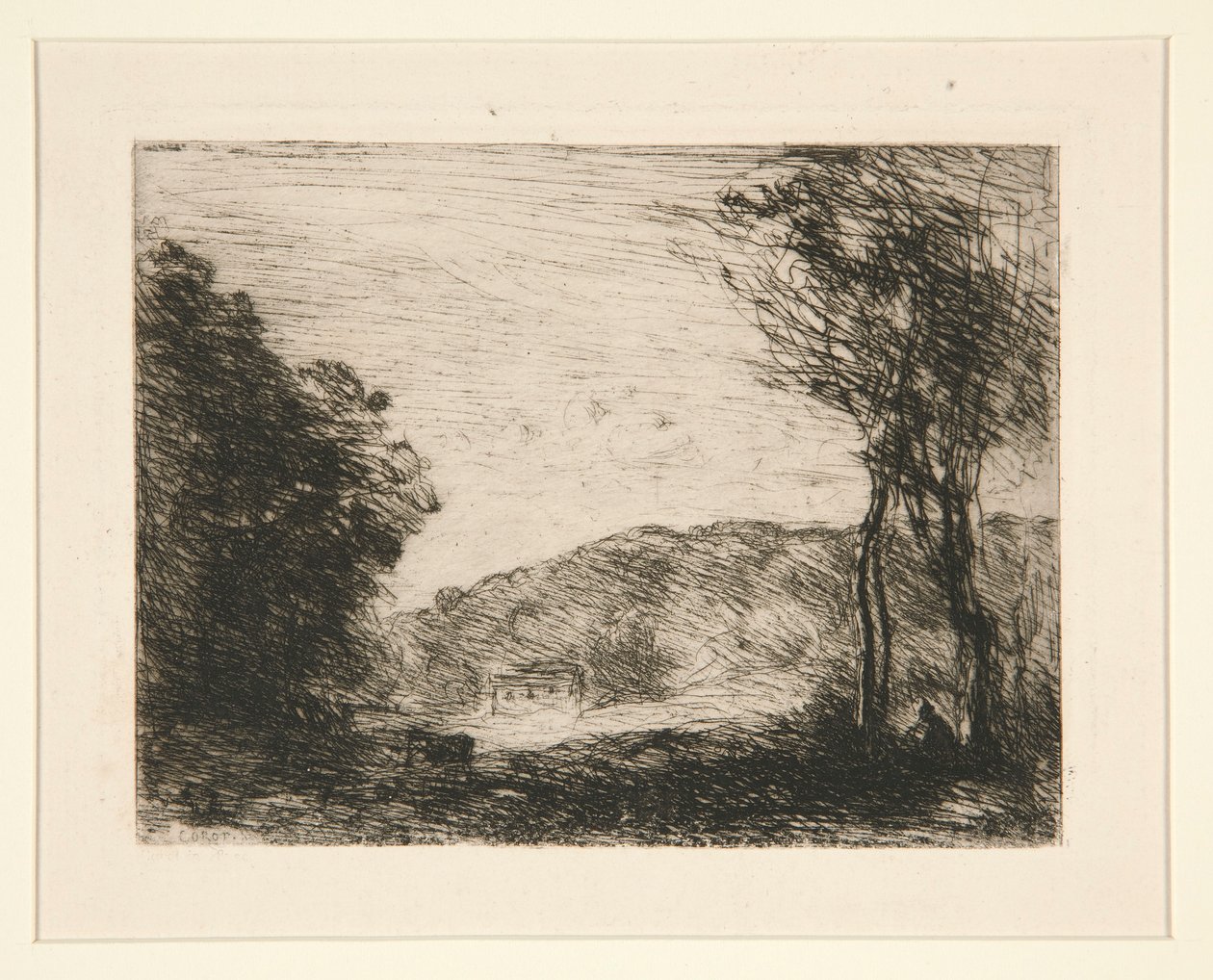 Campagne Bois?e (Campo arbolado) de Jean Baptiste Camille Corot