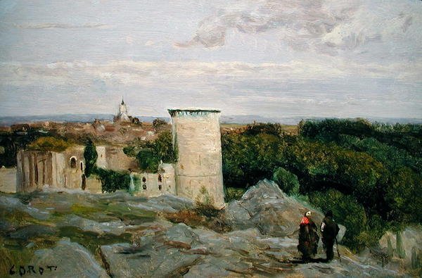 Castillo de Falaise, c.1846 de Jean Baptiste Camille Corot