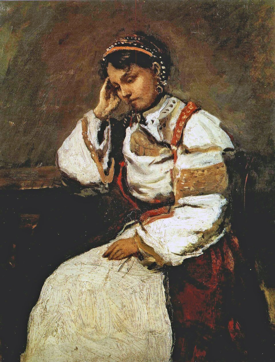 Corot - La gitana soñadora, 1865-70 de Jean Baptiste Camille Corot